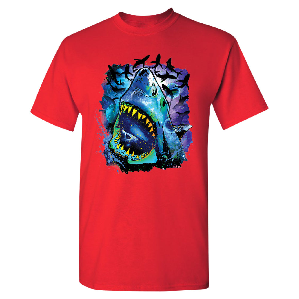 Neon Black Light Cosmo Shark Men's T-Shirt 