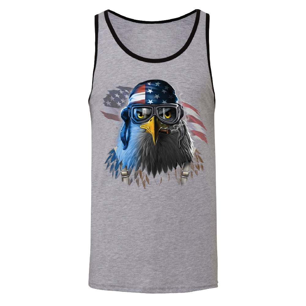 Freeodom Fighther American Eagle Men's Tank Top 4th of July USA Shirt 
