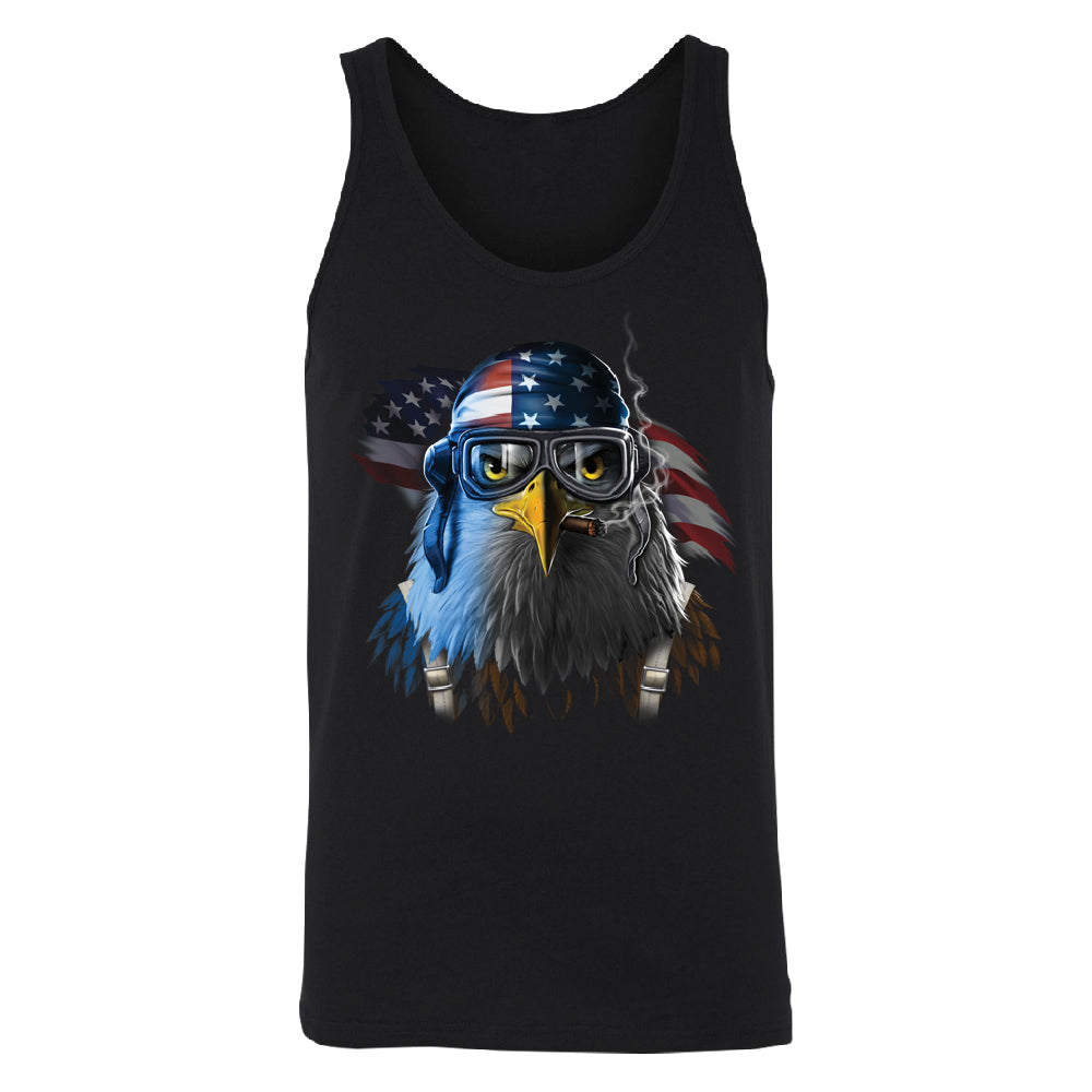 Freeodom Fighther American Eagle Men's Tank Top 4th of July USA Shirt 