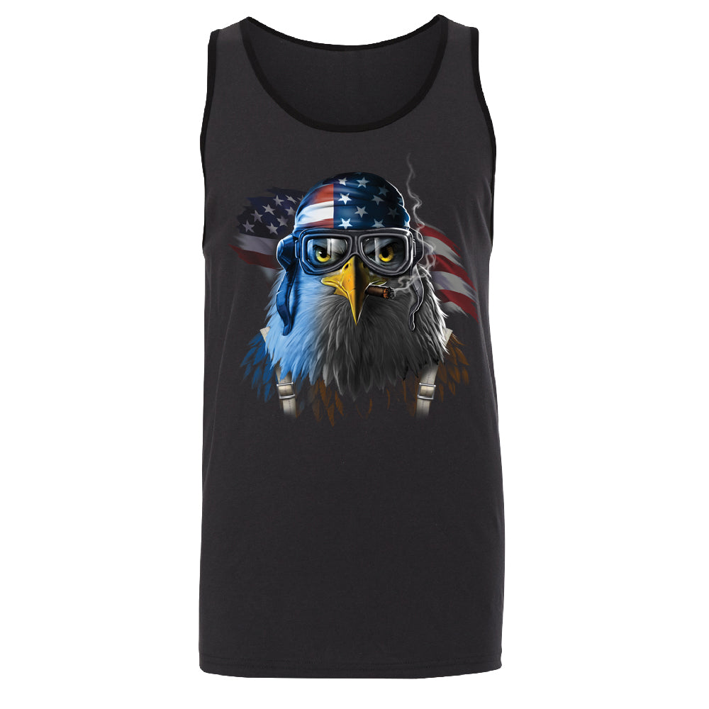 Freeodom Fighther American Eagle Men's Tank Top 4th of July USA Shirt 