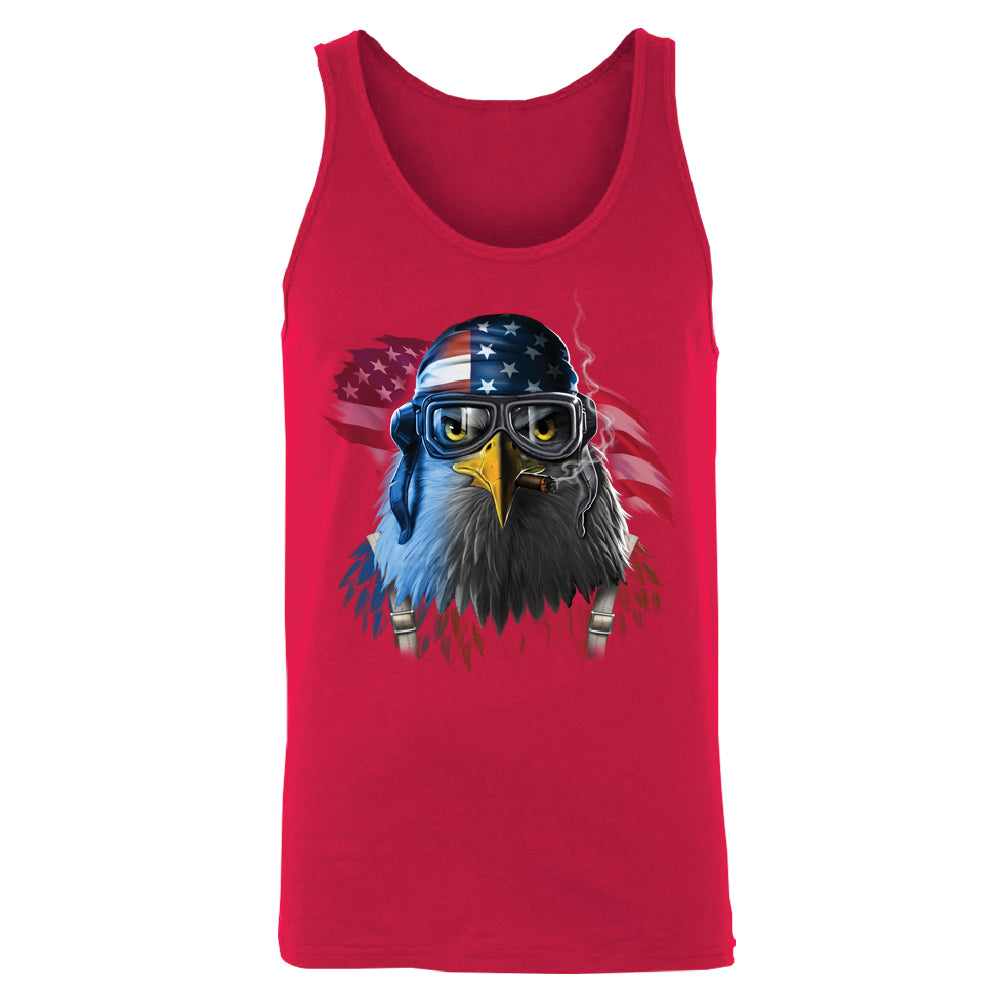 Freeodom Fighther American Eagle Men's Tank Top 4th of July USA Shirt 