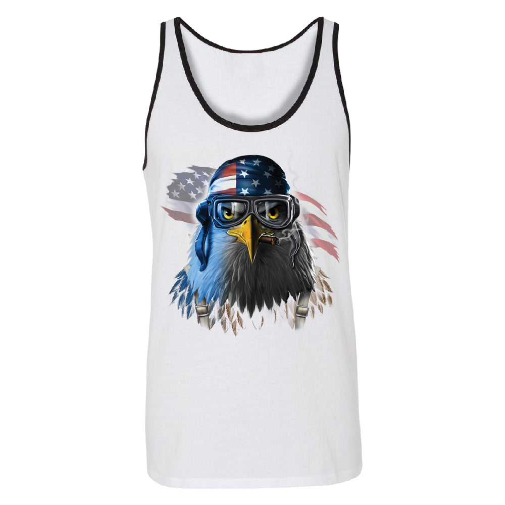 Freeodom Fighther American Eagle Men's Tank Top 4th of July USA Shirt 