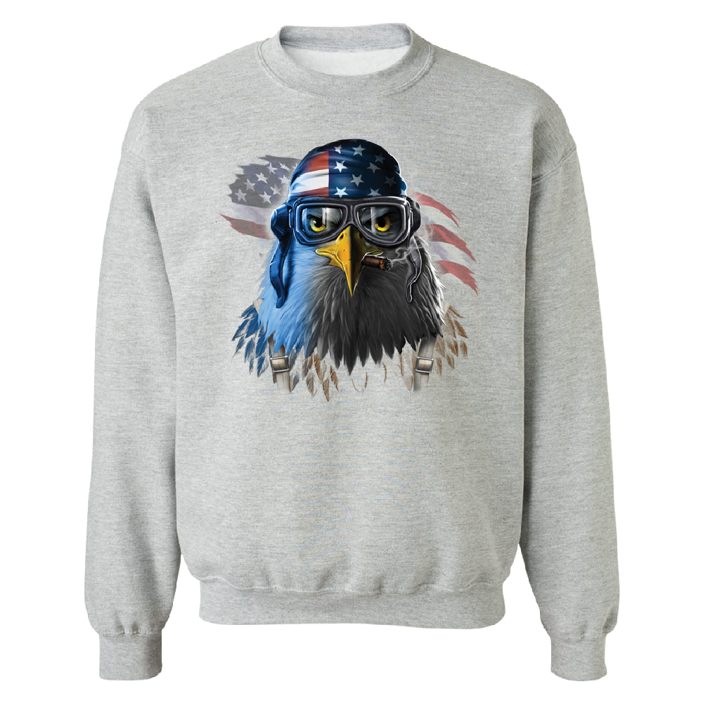 Freeodom Fighther American Eagle Unisex Crewneck 4th of July USA Sweater 