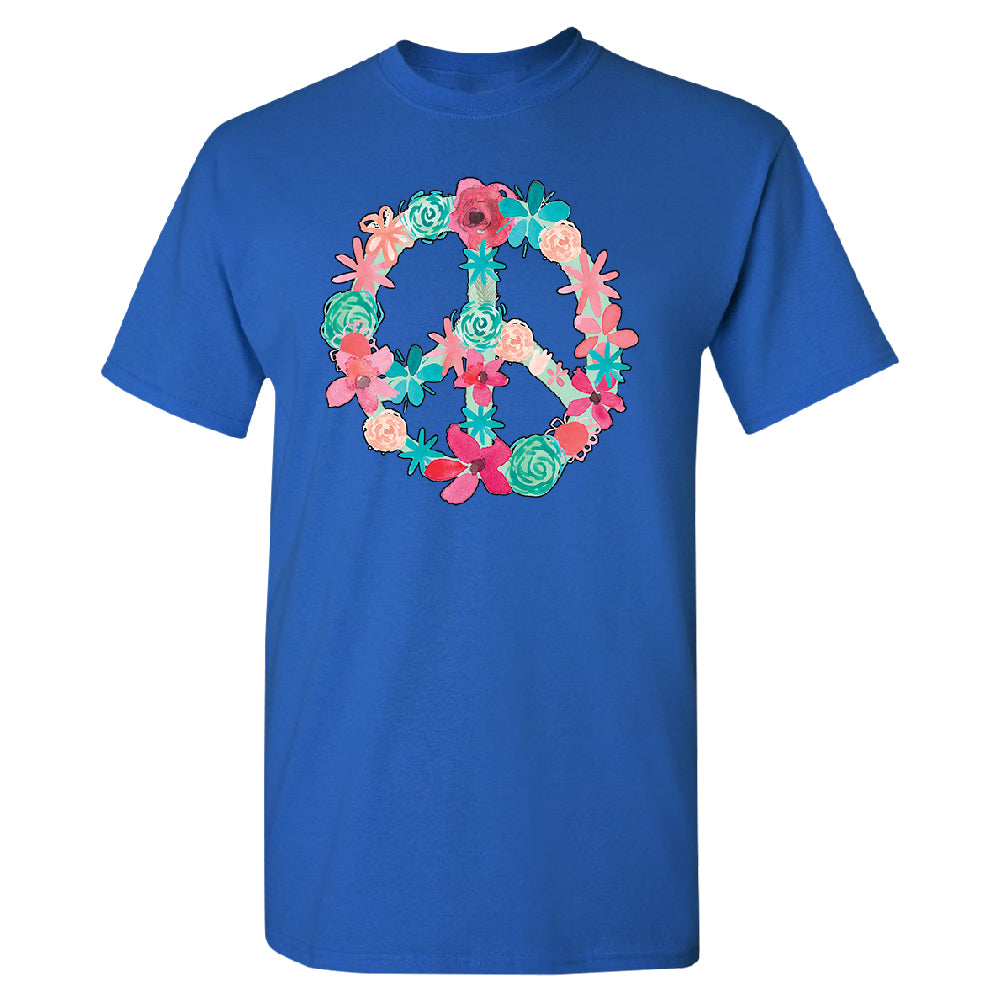 Floral Peace Sign Garden Nature Men's T-Shirt 