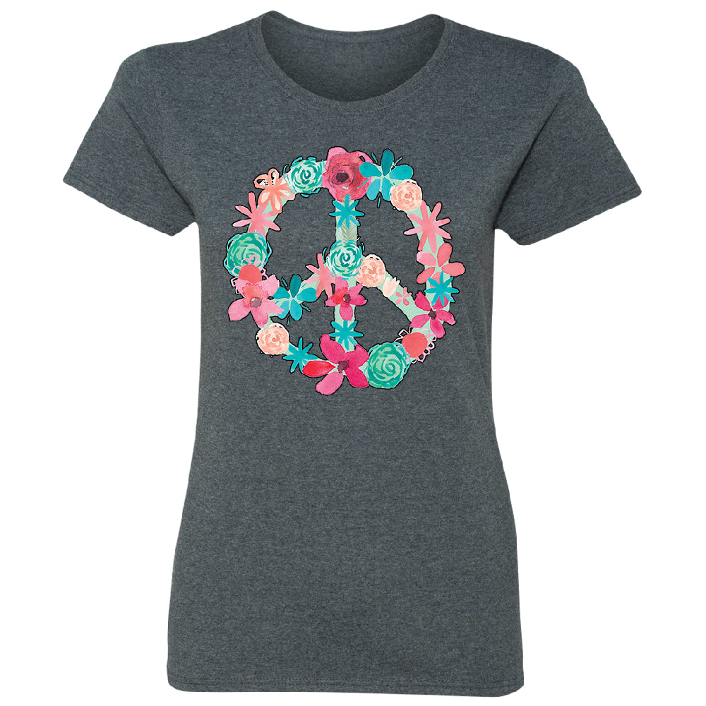 Floral Peace Sign Garden Nature Women's T-Shirt 