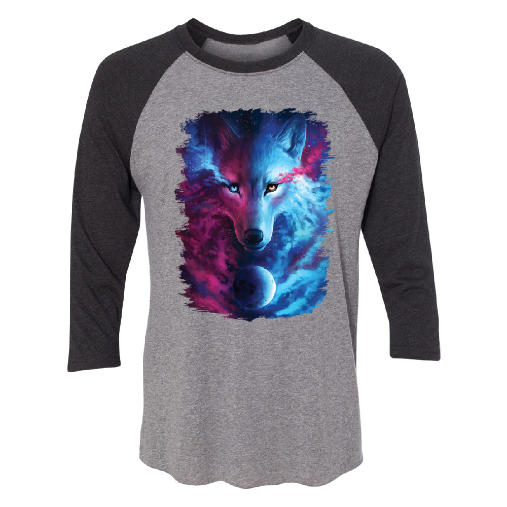 Light and Dark Wolf 3/4 Raglan Tee 