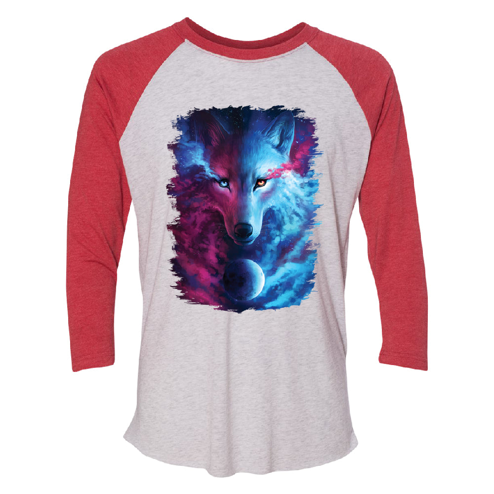 Light and Dark Wolf 3/4 Raglan Tee 