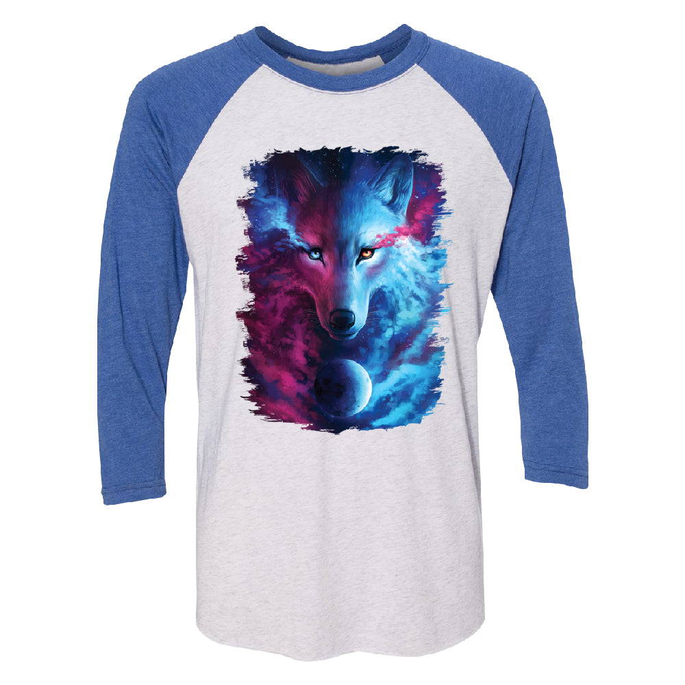 Light and Dark Wolf 3/4 Raglan Tee 