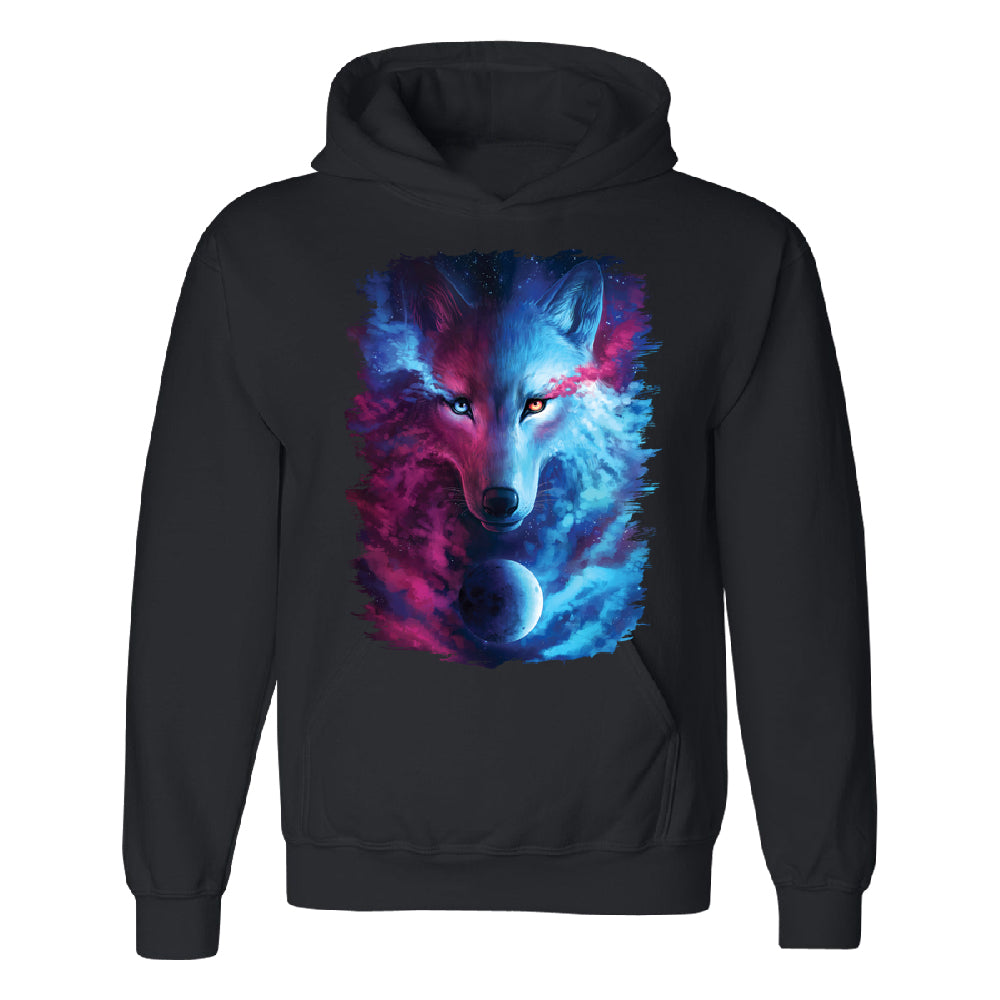 Light and Dark Wolf Unisex Hoodie Where Dark and Light Meet Sweater 