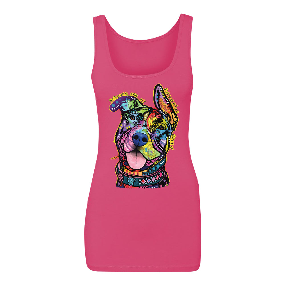 Official Dean Russo Rescues Dog Women's Tank Top Colorful Cute Dog Shirt 