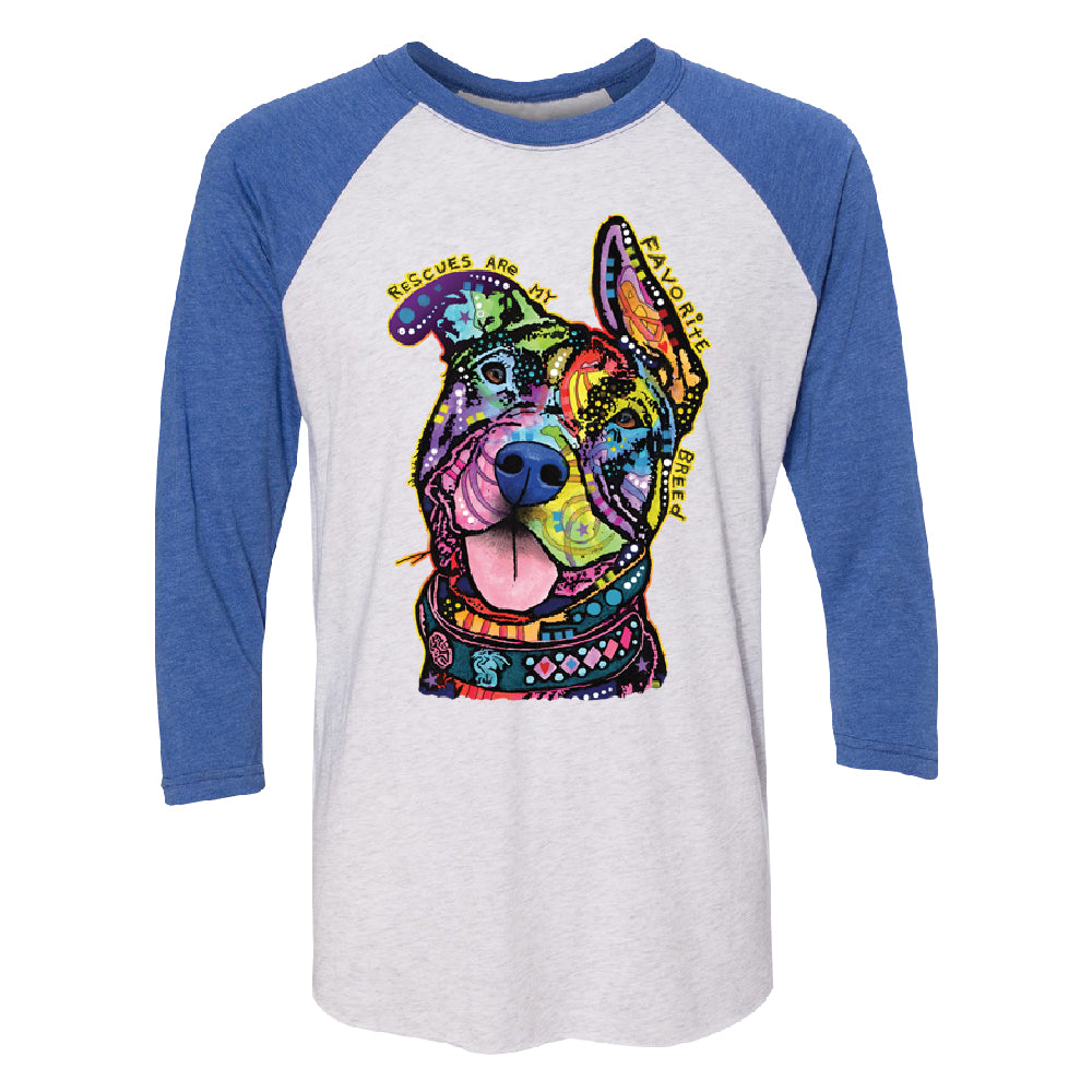 Official Dean Russo Rescues Dog 3/4 Raglan Tee 