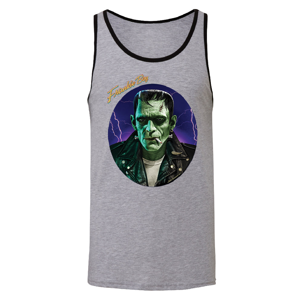 Scary Frankie Boy Men's Tank Top Halloween Costume Funny Design Shirt 