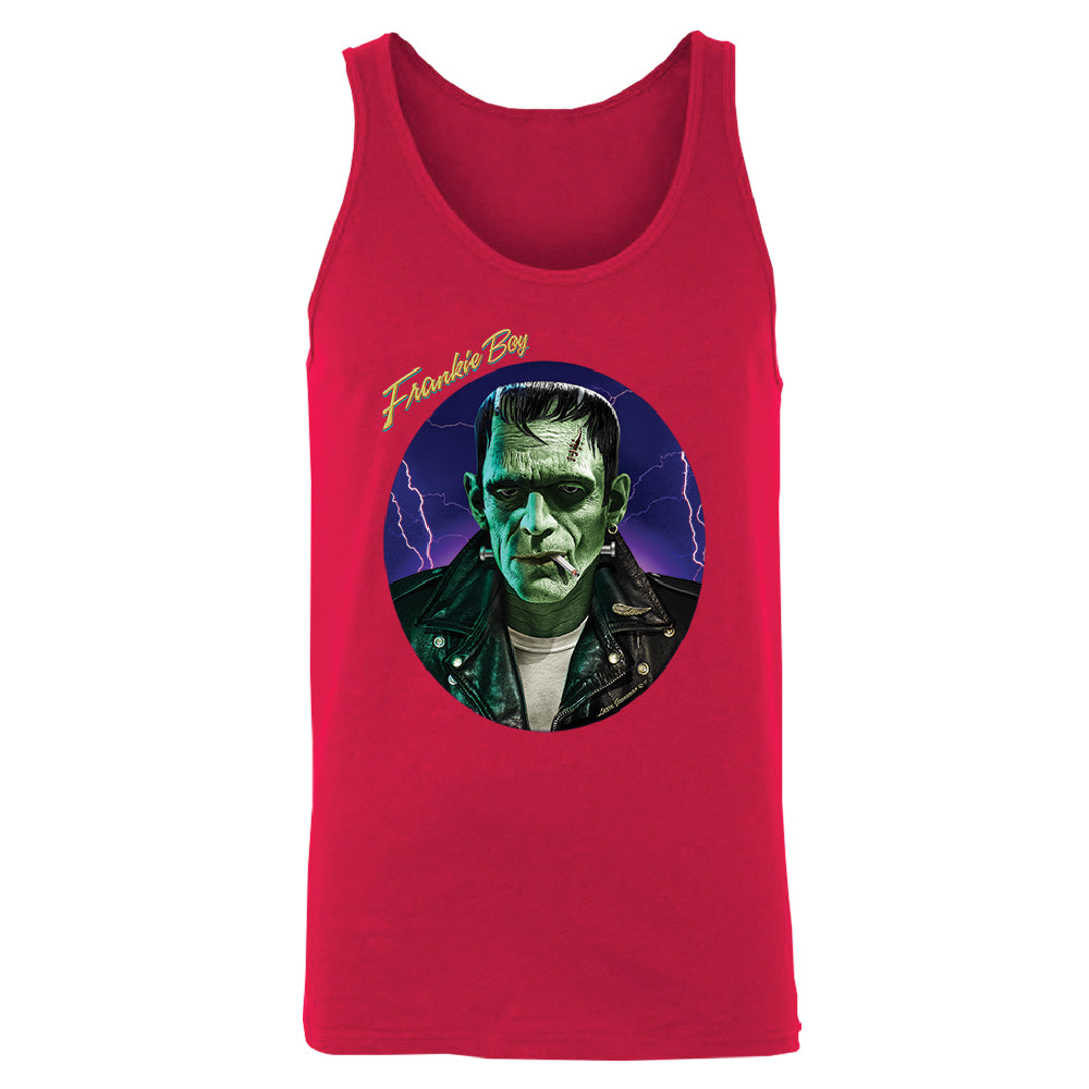 Scary Frankie Boy Men's Tank Top Halloween Costume Funny Design Shirt 