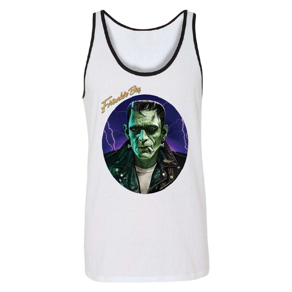 Scary Frankie Boy Men's Tank Top Halloween Costume Funny Design Shirt 