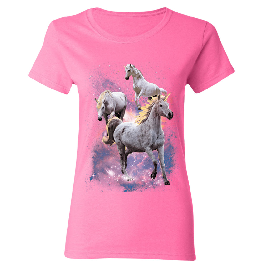 Space Phenomenon Unicorns Women's T-Shirt 