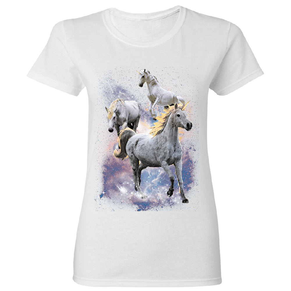 Space Phenomenon Unicorns Women's T-Shirt 