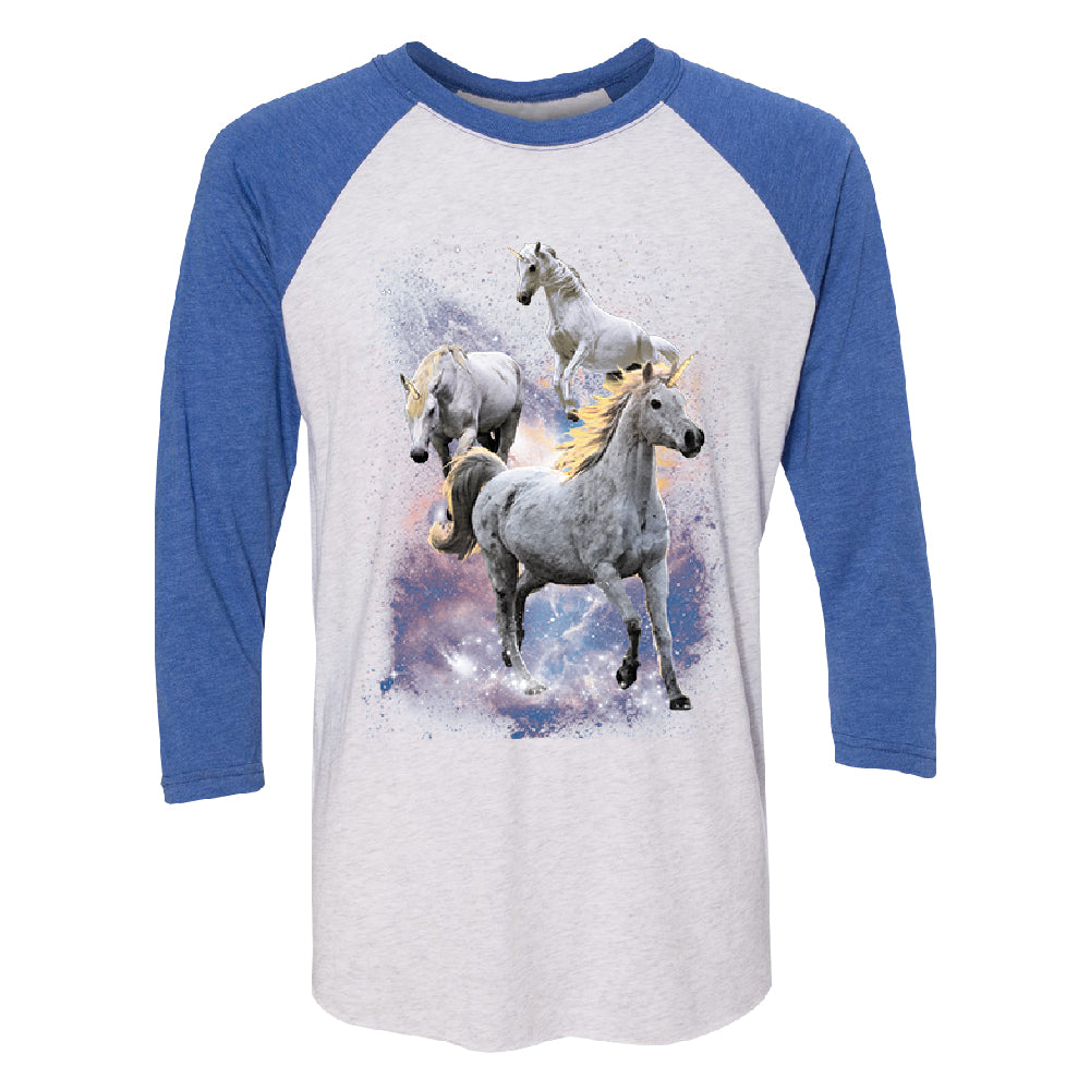 Space Phenomenon Unicorns 3/4 Raglan Tee 