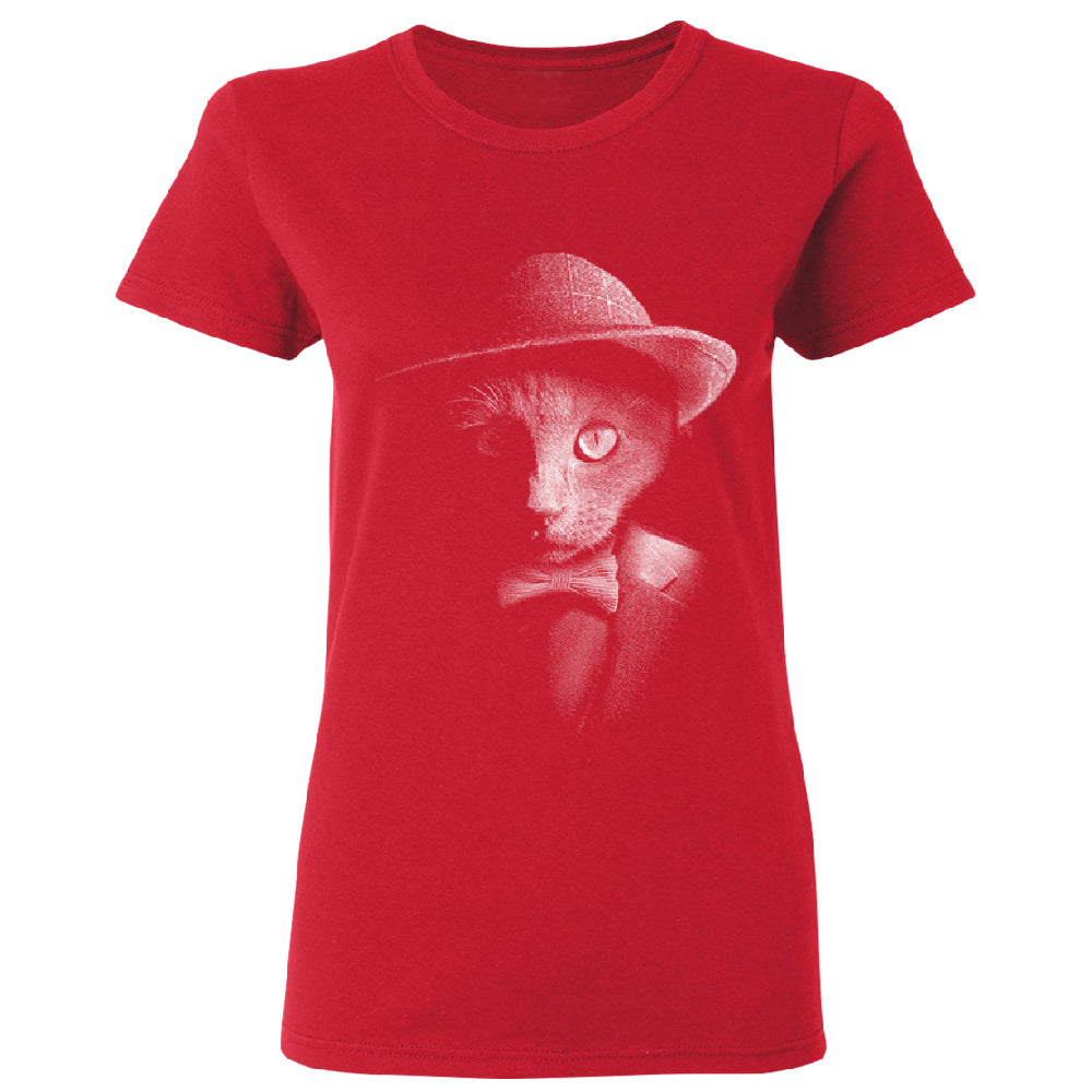 Stylish Gentelman Cat Women's T-Shirt 
