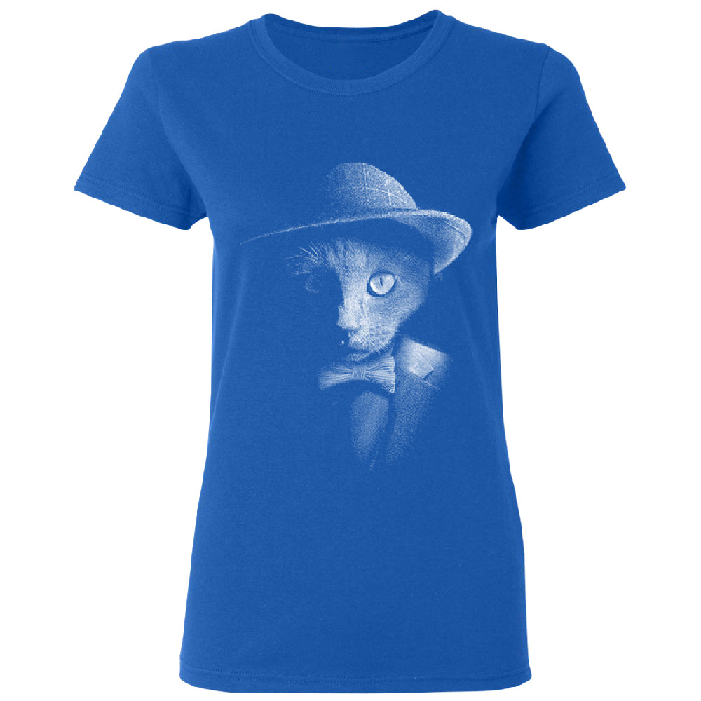 Stylish Gentelman Cat Women's T-Shirt 