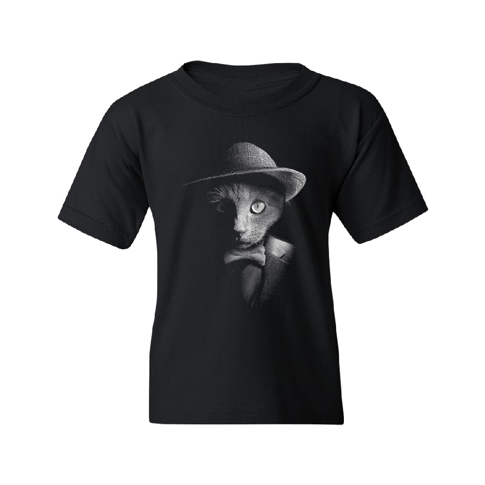 Stylish Gentelman Cat Youth T-Shirt 