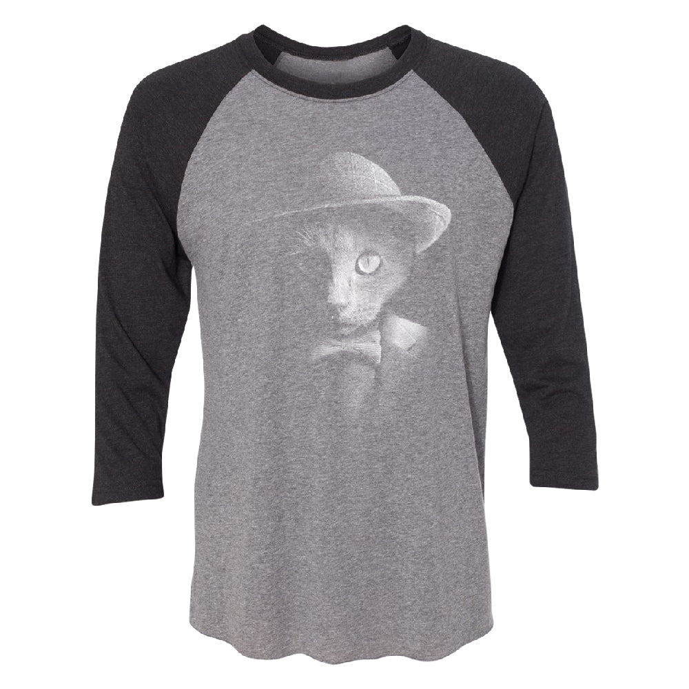 Stylish Gentelman Cat 3/4 Raglan Tee 