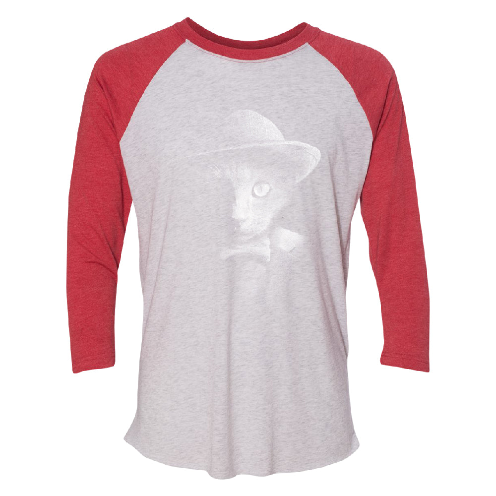 Stylish Gentelman Cat 3/4 Raglan Tee 