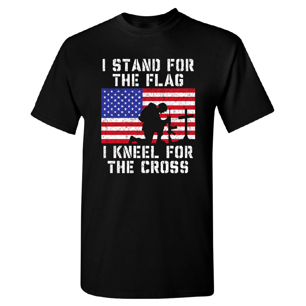 Stand for USA Flag Kneel for Cross Men's T-Shirt 