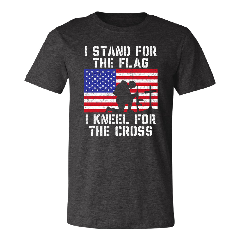 Stand for USA Flag Kneel for Cross Men's T-Shirt 