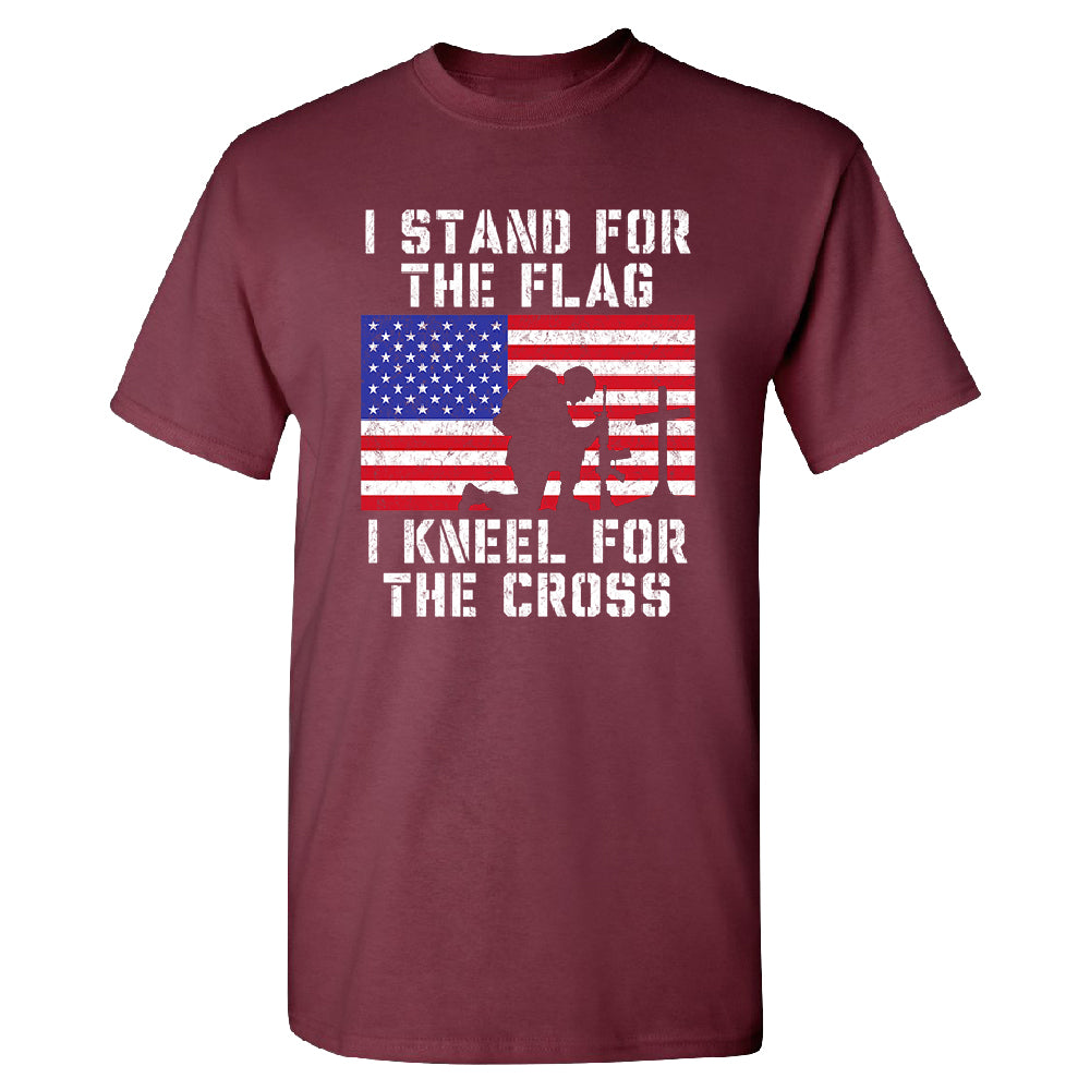 Stand for USA Flag Kneel for Cross Men's T-Shirt 