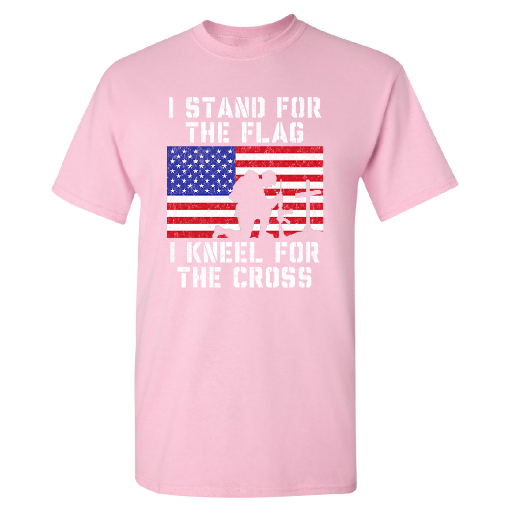 Stand for USA Flag Kneel for Cross Men's T-Shirt 