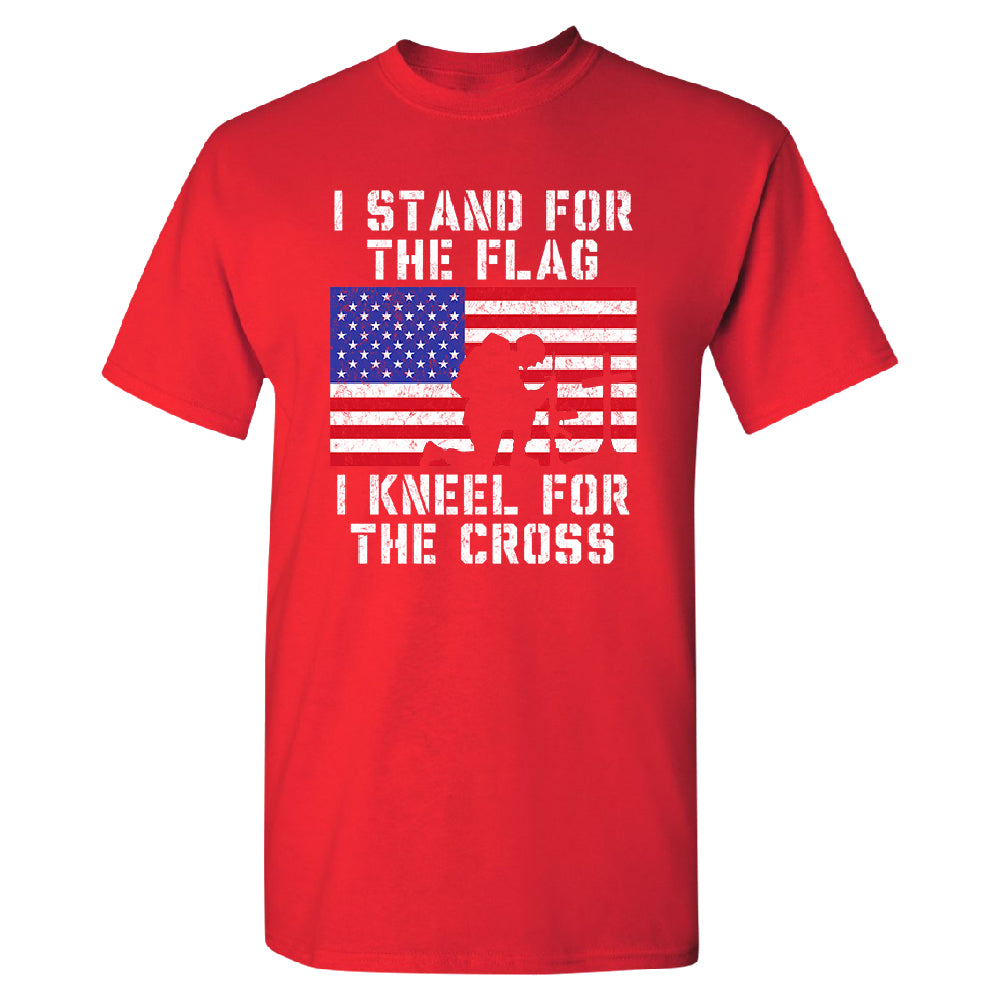 Stand for USA Flag Kneel for Cross Men's T-Shirt 