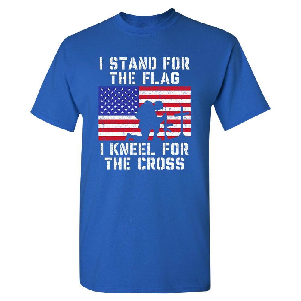 Stand for USA Flag Kneel for Cross Men's T-Shirt 