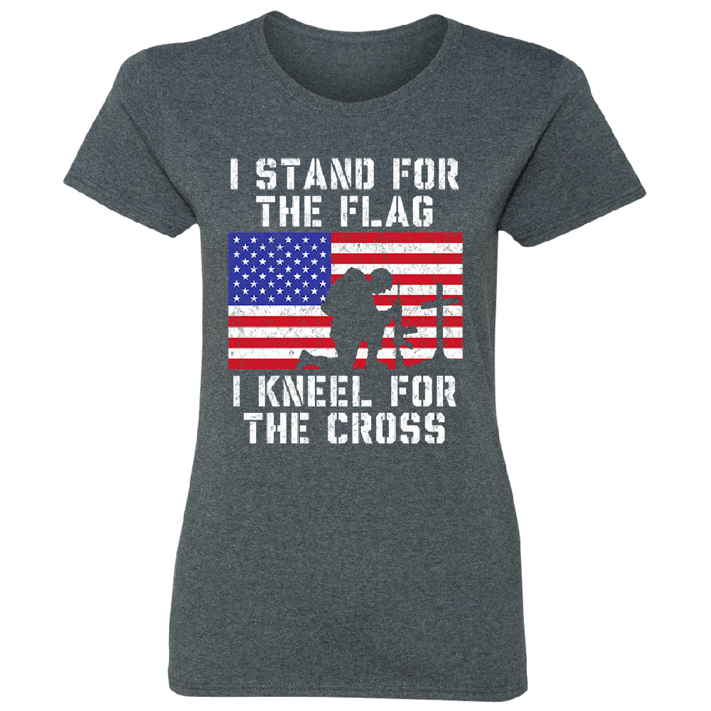 Stand for USA Flag Kneel for Cross Women's T-Shirt 