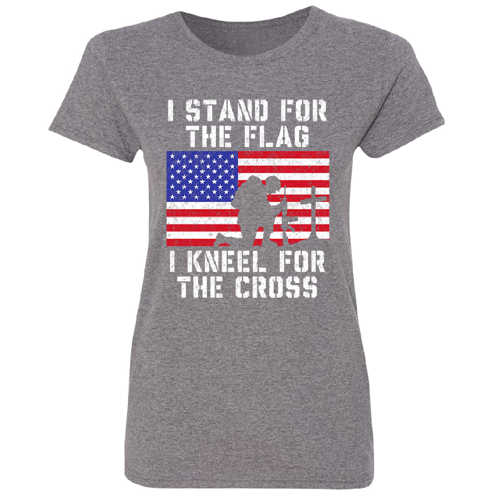 Stand for USA Flag Kneel for Cross Women's T-Shirt 