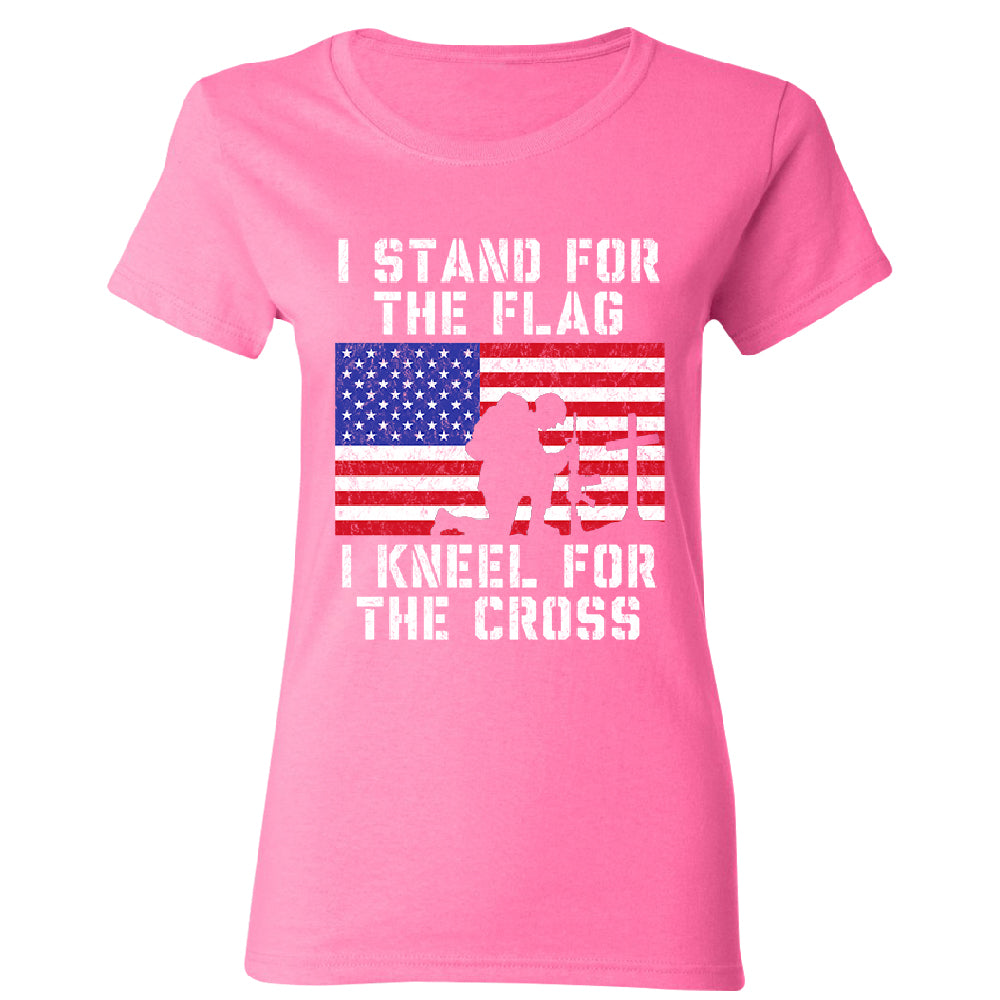 Stand for USA Flag Kneel for Cross Women's T-Shirt 