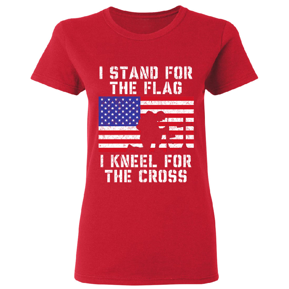 Stand for USA Flag Kneel for Cross Women's T-Shirt 