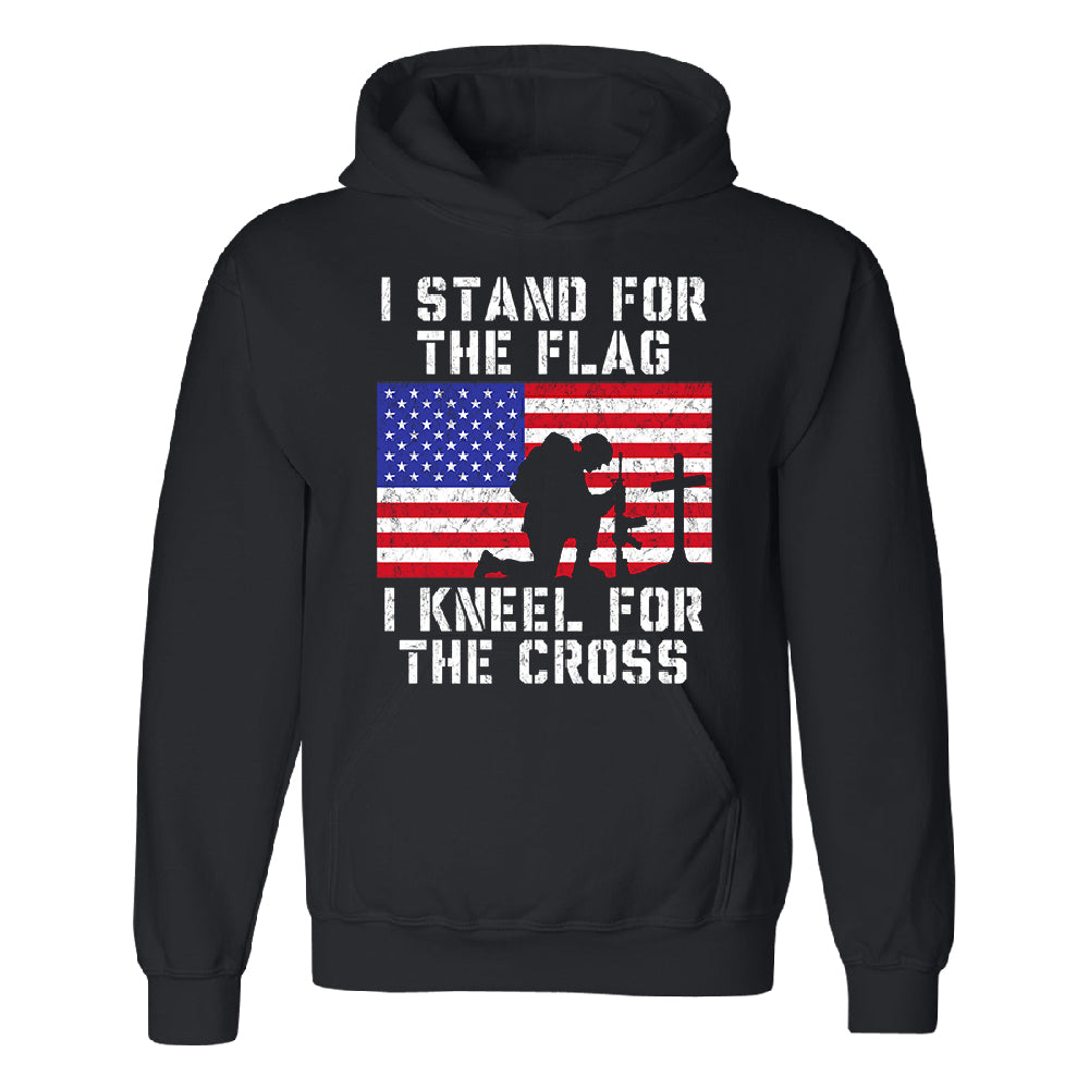 Stand for USA Flag Kneel for Cross Unisex Hoodie 4th of July USA Sweater 