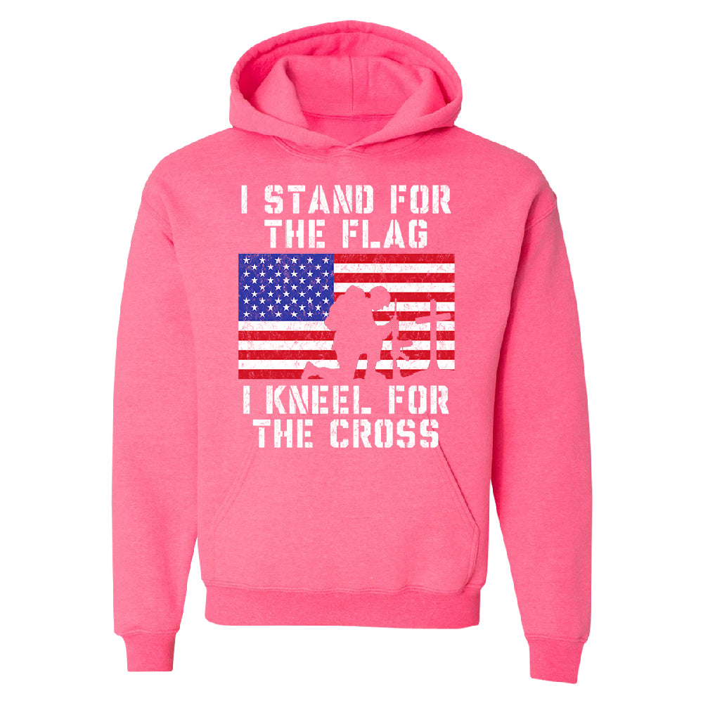 Stand for USA Flag Kneel for Cross Unisex Hoodie 4th of July USA Sweater 