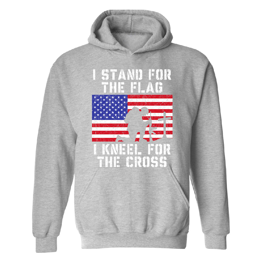 Stand for USA Flag Kneel for Cross Unisex Hoodie 4th of July USA Sweater 