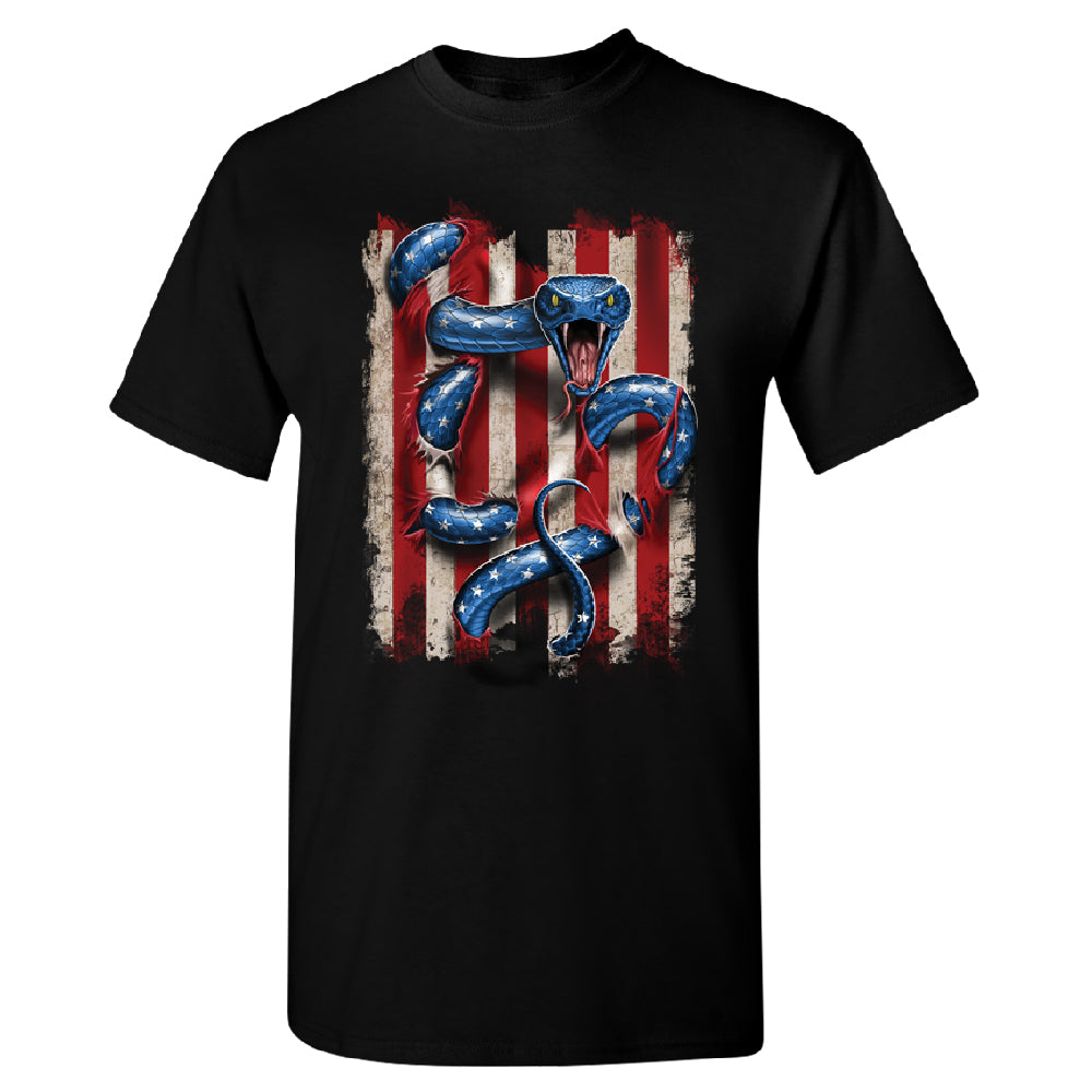 Patriotic American Serpent Snake Men's T-Shirt 