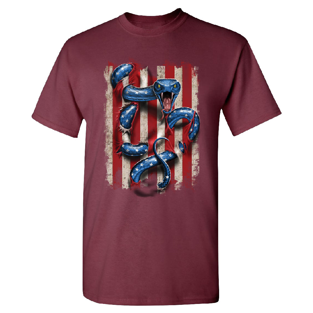 Patriotic American Serpent Snake Men's T-Shirt 