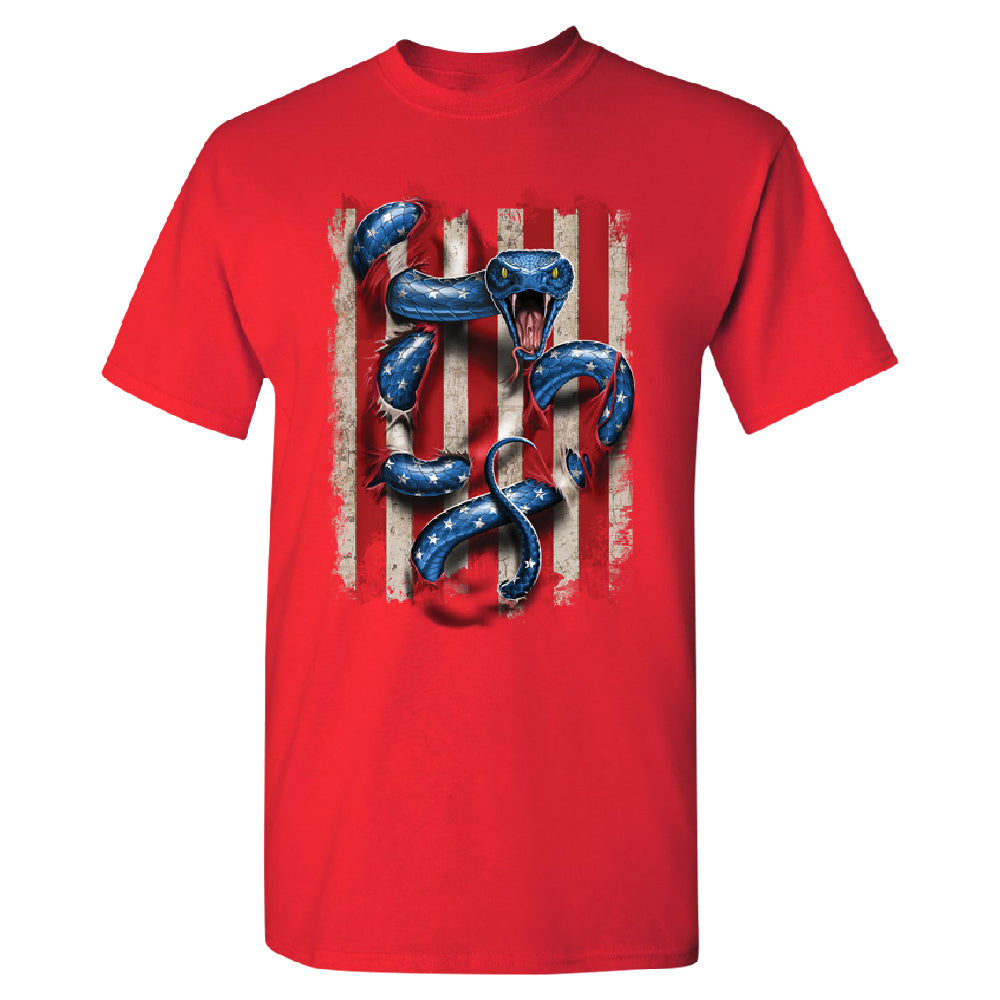 Patriotic American Serpent Snake Men's T-Shirt 