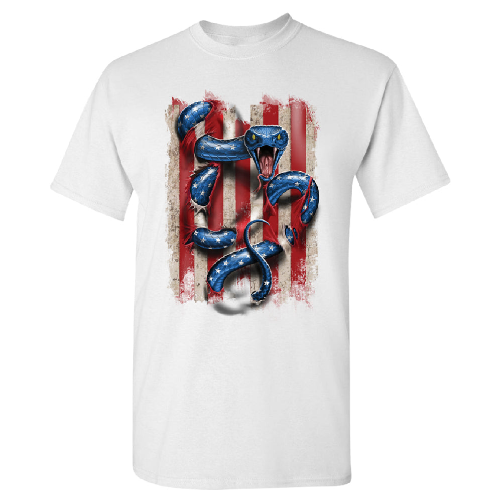 Patriotic American Serpent Snake Men's T-Shirt 