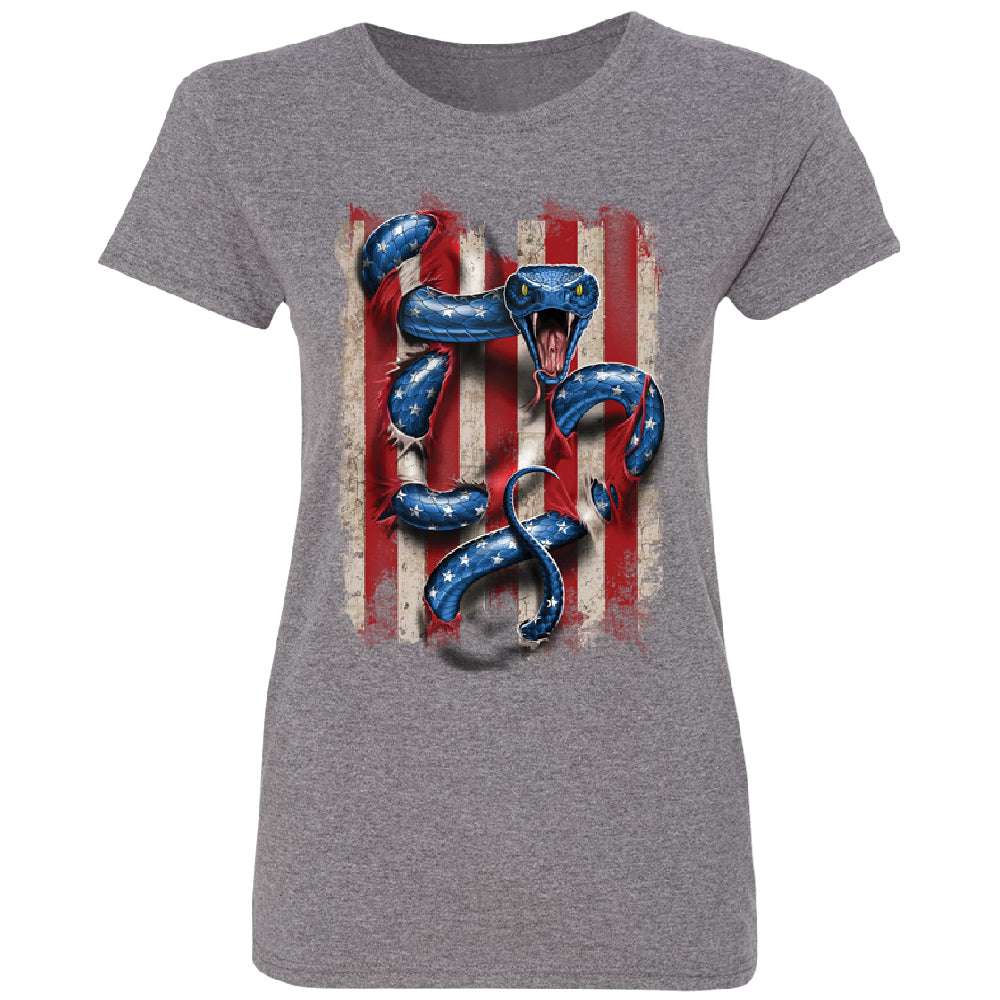 Patriotic American Serpent Snake Women's T-Shirt 