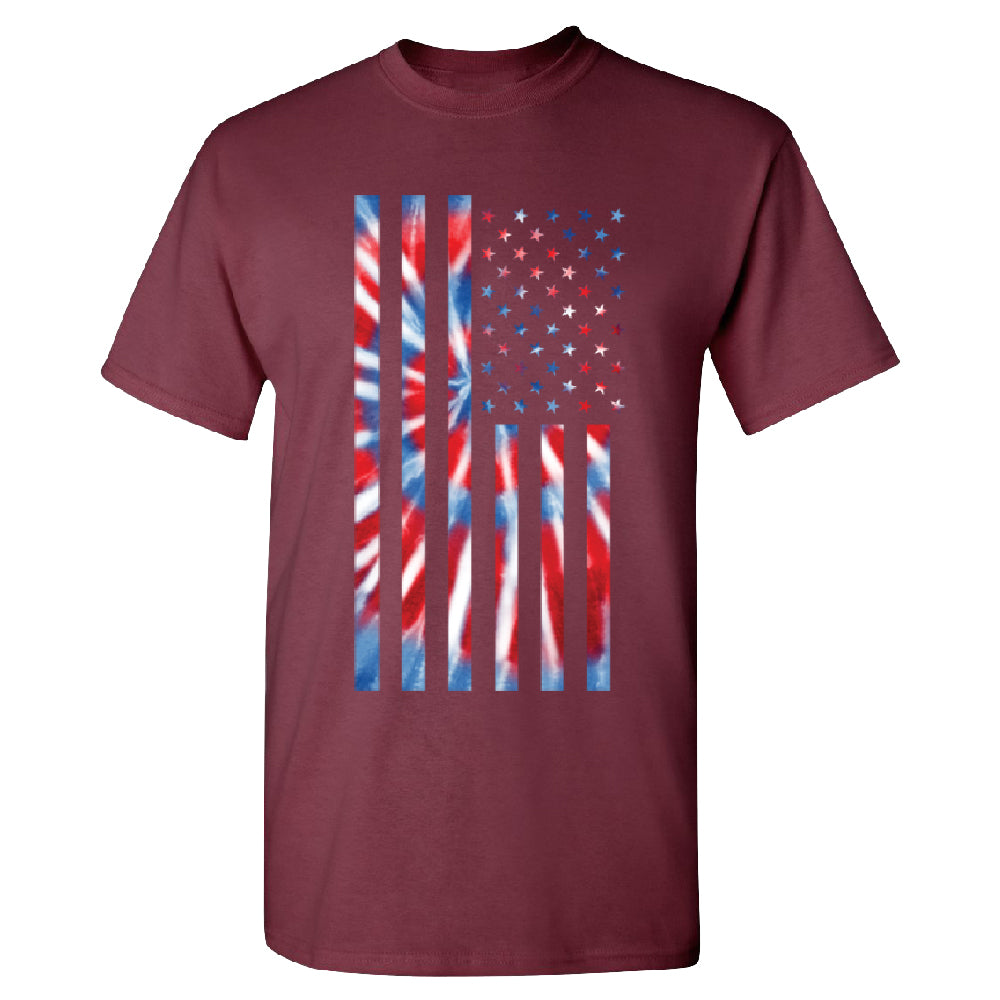 Patriotic Tie Dye American Flag Men's T-Shirt 