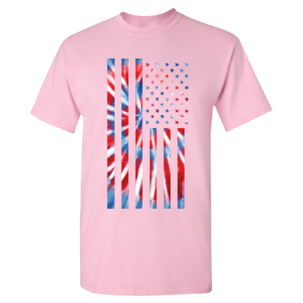 Patriotic Tie Dye American Flag Men's T-Shirt 
