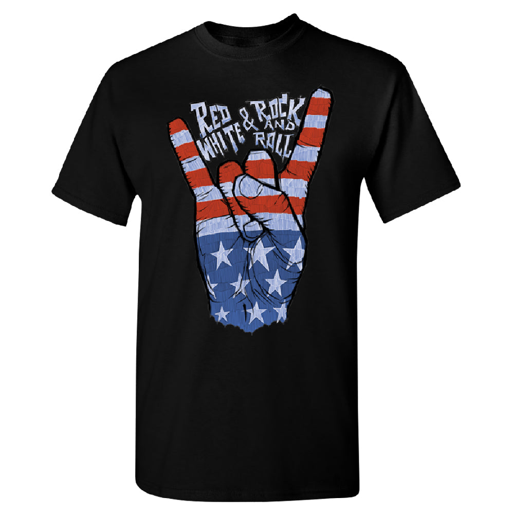 RWB Peace, USA Flag Rock and Roll Men's T-Shirt 