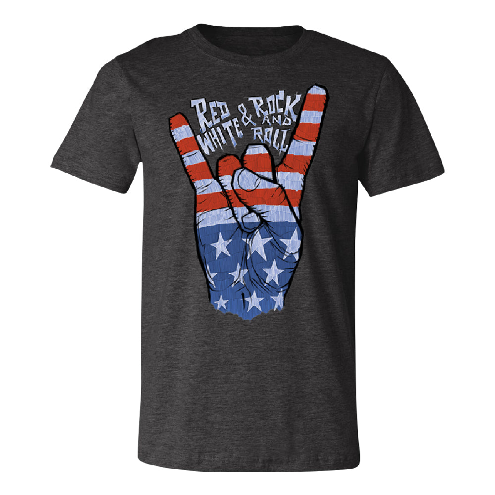 RWB Peace, USA Flag Rock and Roll Men's T-Shirt 