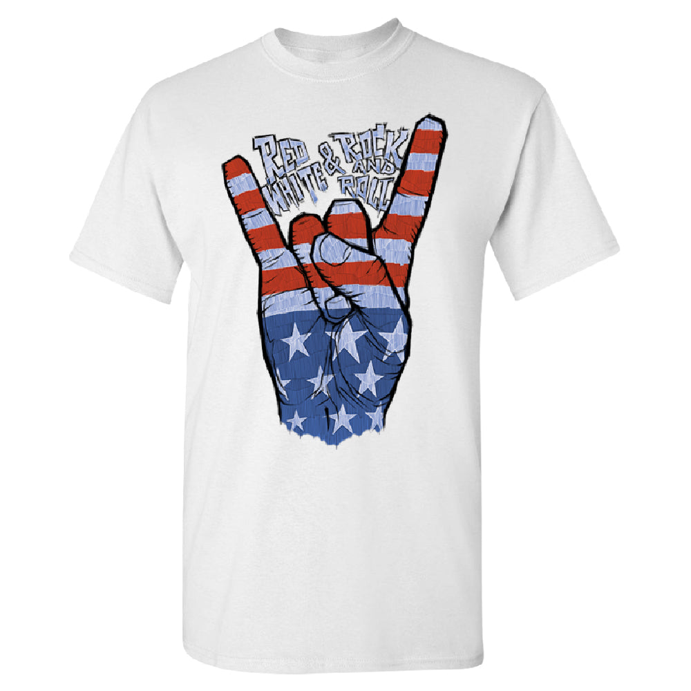 RWB Peace, USA Flag Rock and Roll Men's T-Shirt 