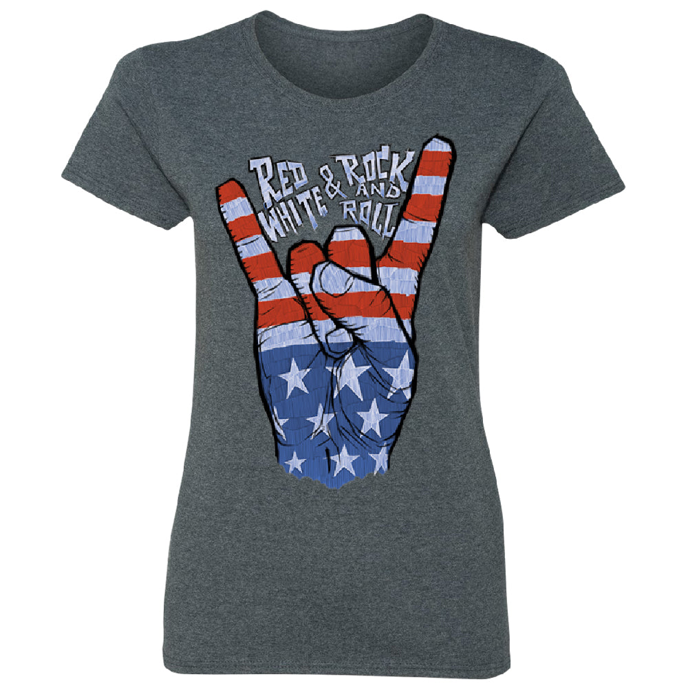 RWB Peace, USA Flag Rock and Roll Women's T-Shirt 